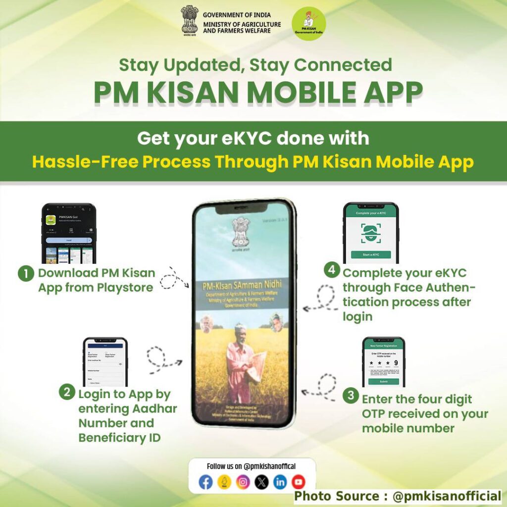PM Kisan e-KYC Mobile App